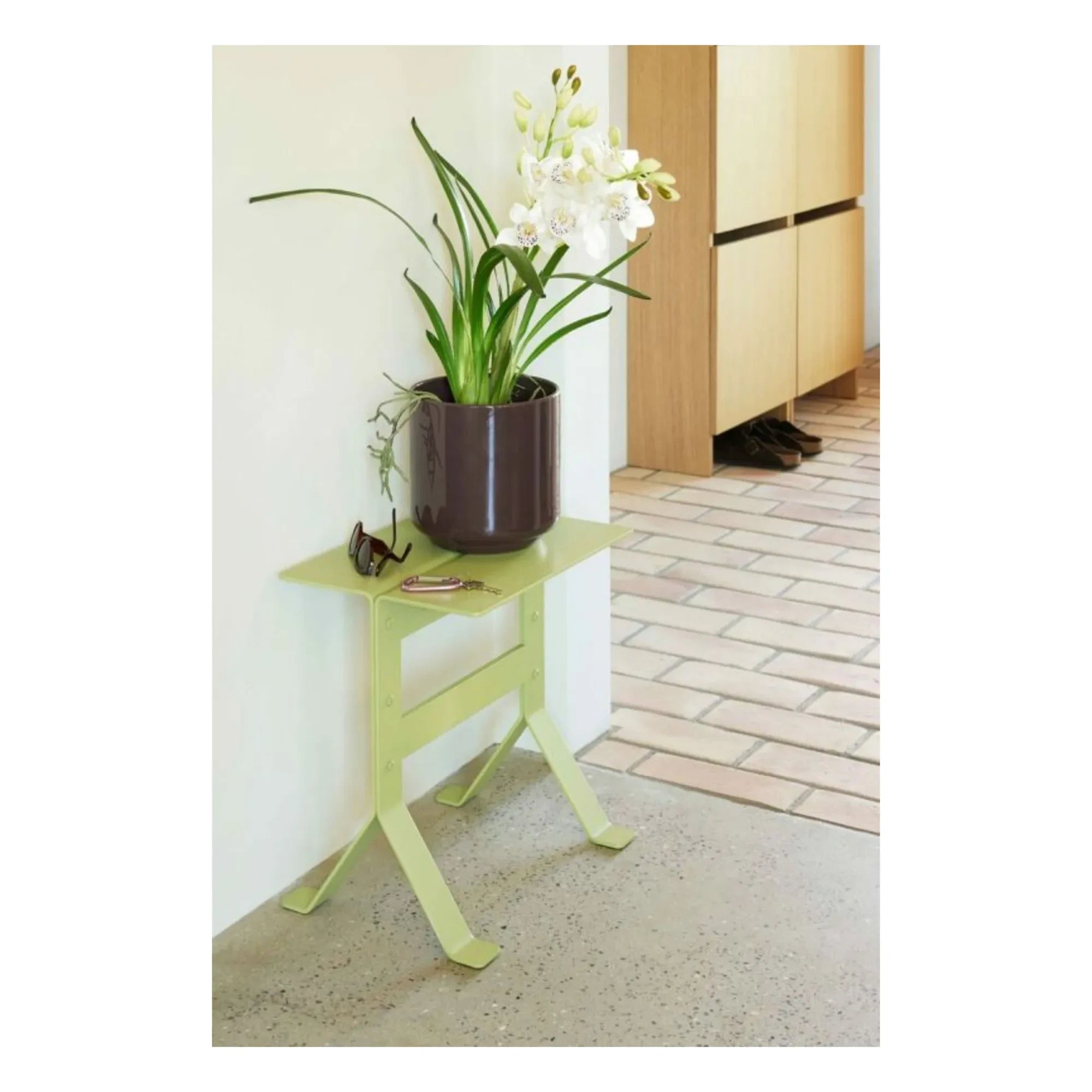 Hübsch - Mesa auxiliar plegable | Verde