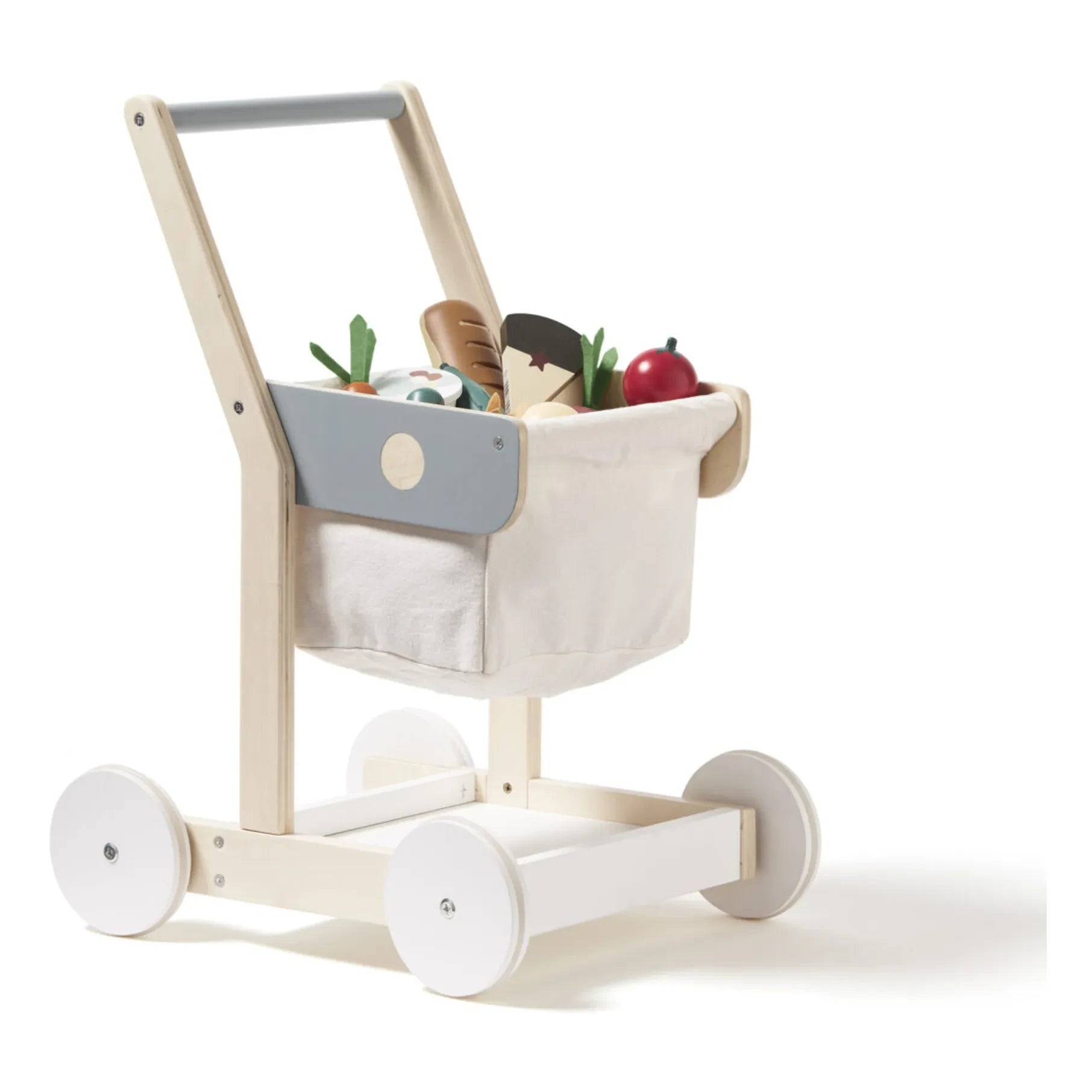 Kid's Concept - Cesto de madera con ruedas