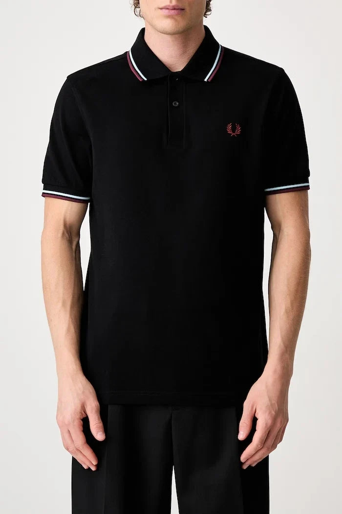 Camiseta de hombre de algodón con cuello Fred Perry