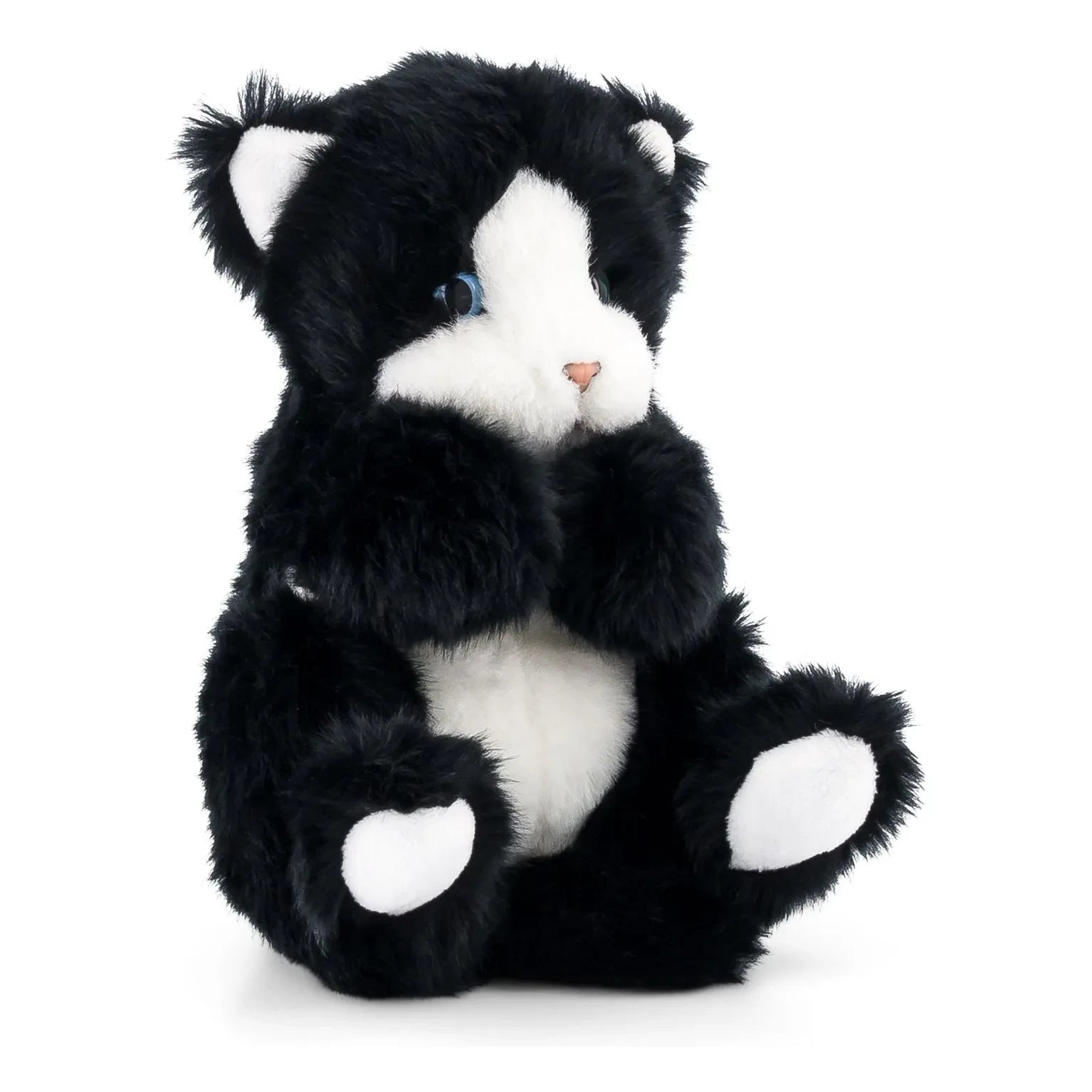 La Pelucherie - Peluche de gato Gustave 25 cm | Negro/Blanco