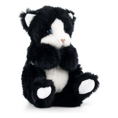 La Pelucherie - Peluche de gato Gustave 25 cm | Negro/Blanco