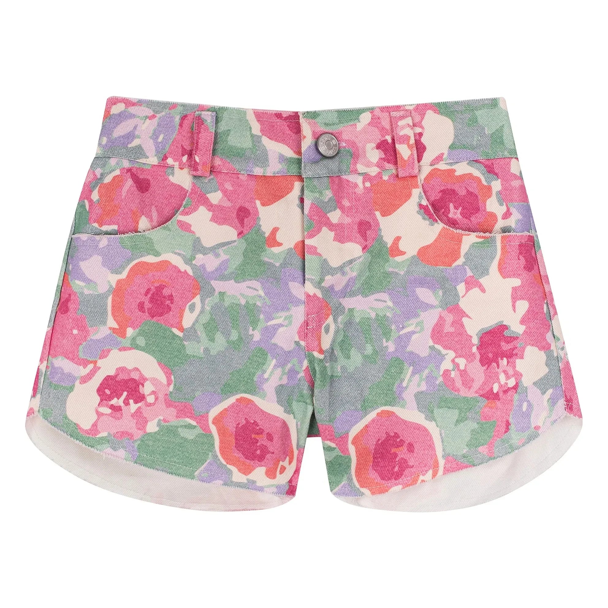 My First Cantê - Pantalones cortos vaqueros Pistachio Flowers | Rosa