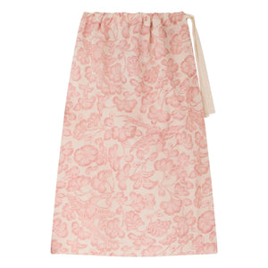 Bonpoint - Pijama de algodón orgánico Ailette Fleuri | Rosa empolvado