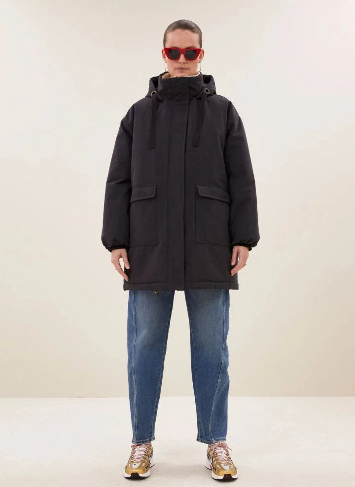 By Bar - Kapüşonlu Dean Parka | Siyah
