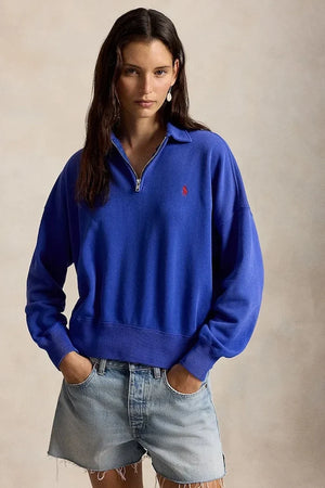 Sudadera con cremallera de algodón para mujer Polo Ralph Lauren