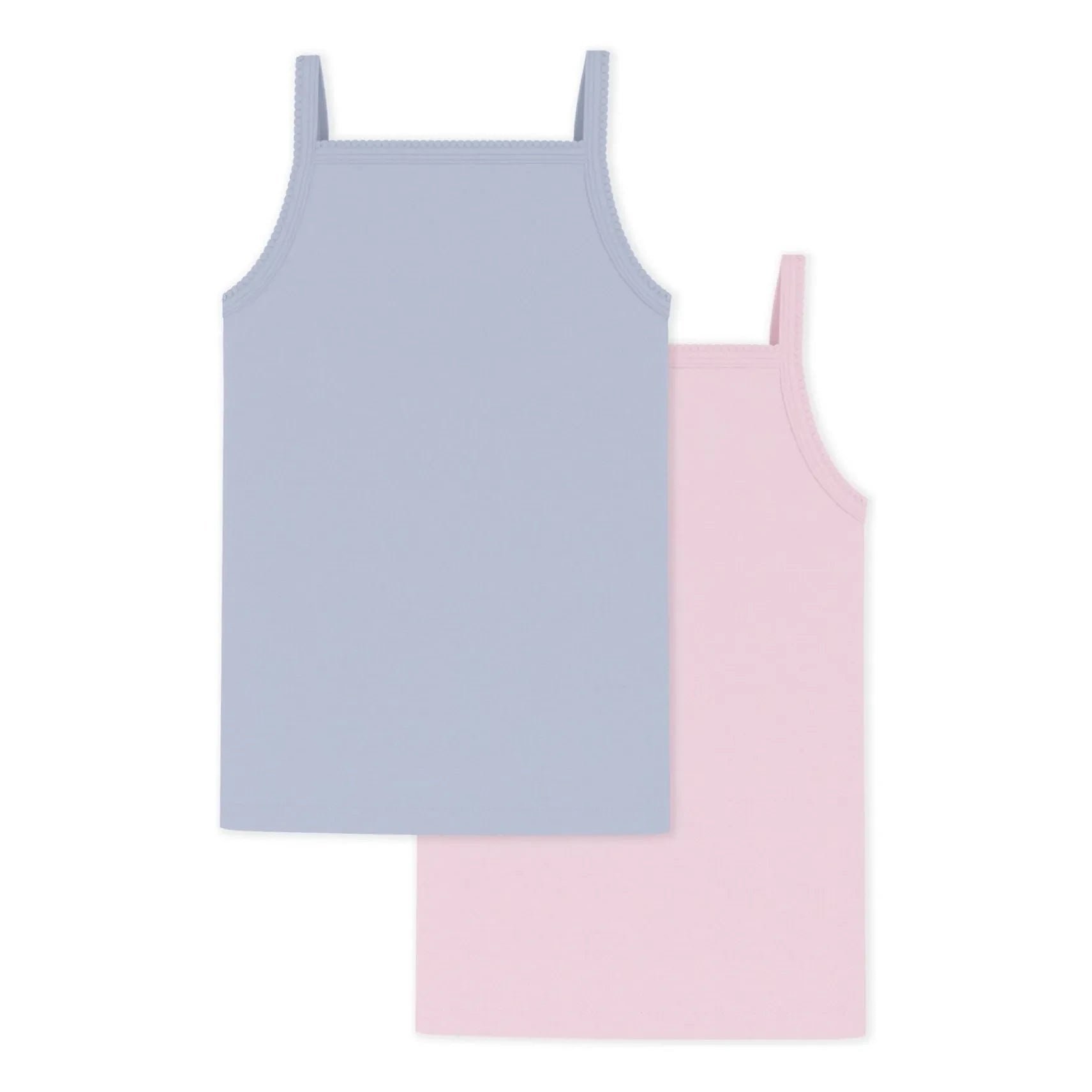 Petit Bateau - Lote 2 tops de tirantes Cocotte | Rosa