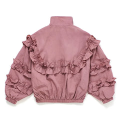 Maison Mangostan - Naylon Fırfırlı Ceket | Pembe