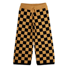 Mini Rodini - Organik Pamuklu Mesh Damier Pantolon | Kahverengi