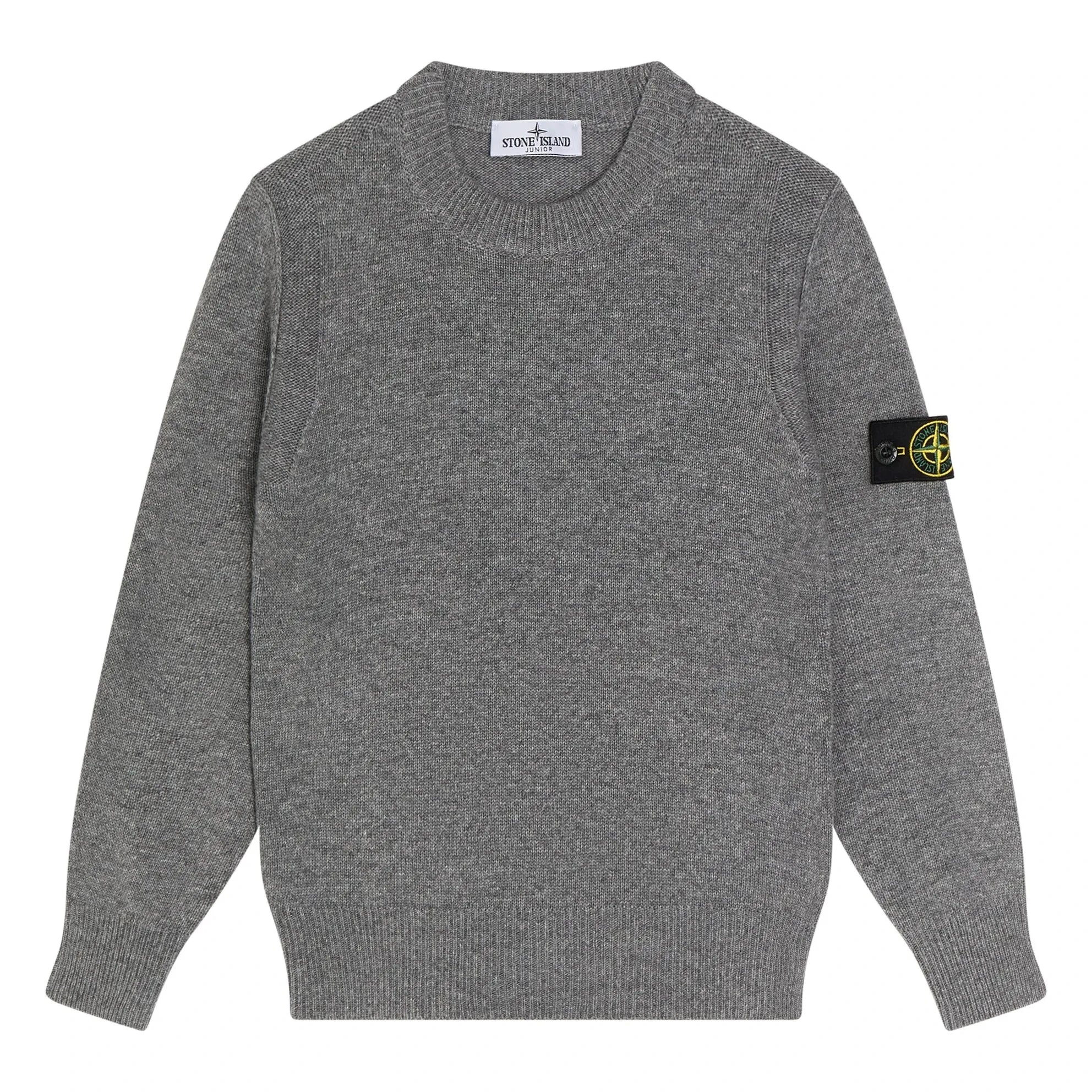 Stone Island - Jersey de lana con logo | Gris