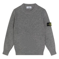 Stone Island - Jersey de lana con logo | Gris