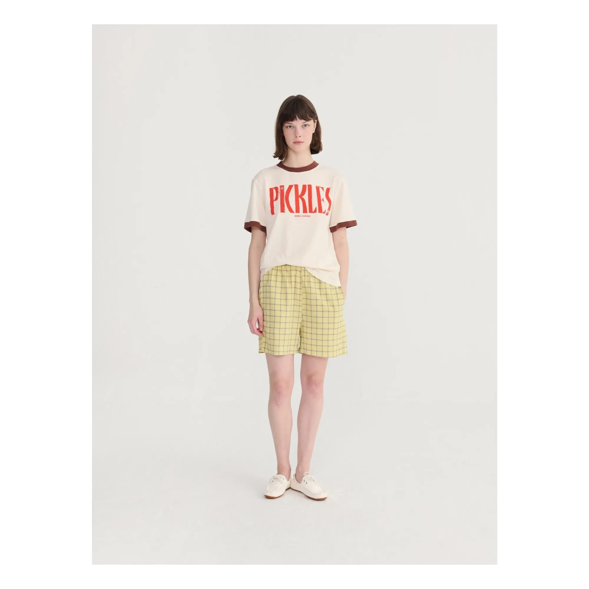 Bobo Choses - Spicy Window Shorts de algodón bambula | Amarillo