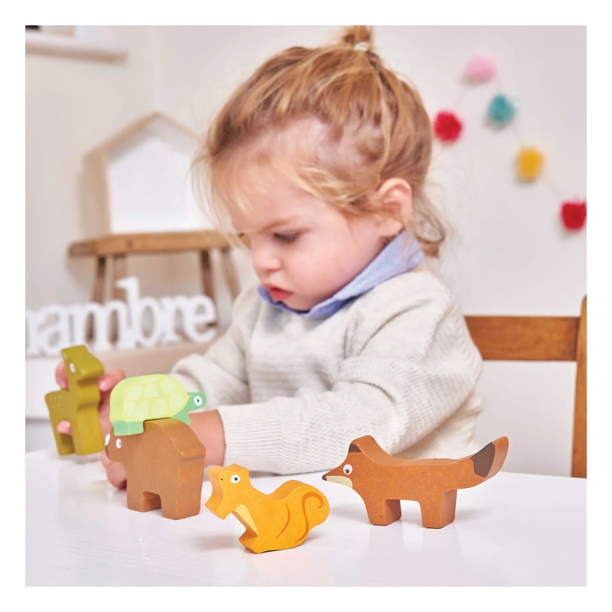 Le Toy Van - Torre apilable de animales del bosque