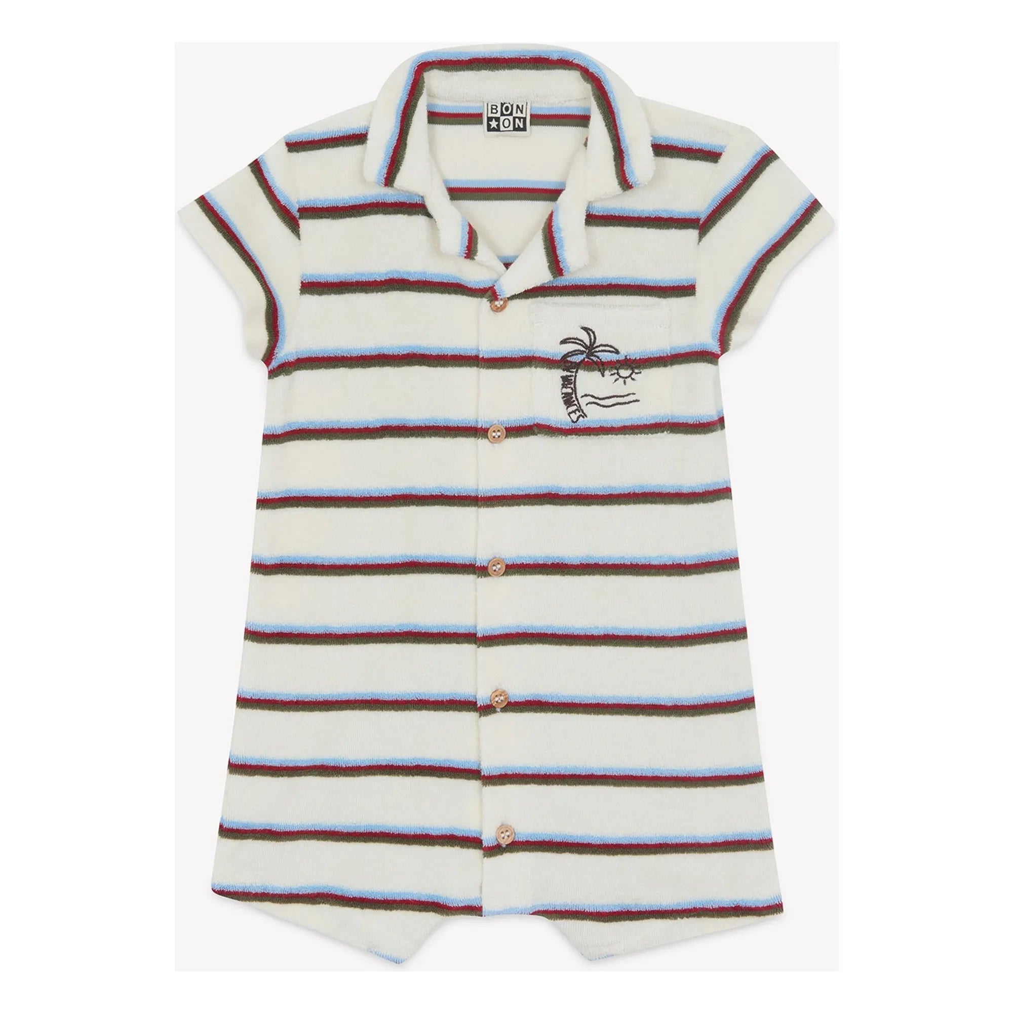 Bonton - Mono-toalla de rayas Lilo | Marfil