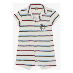 Bonton - Mono-toalla de rayas Lilo | Marfil