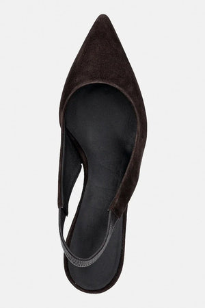 Zapato de Tacón Fino de Ante Tipo Slingback Furla Essential