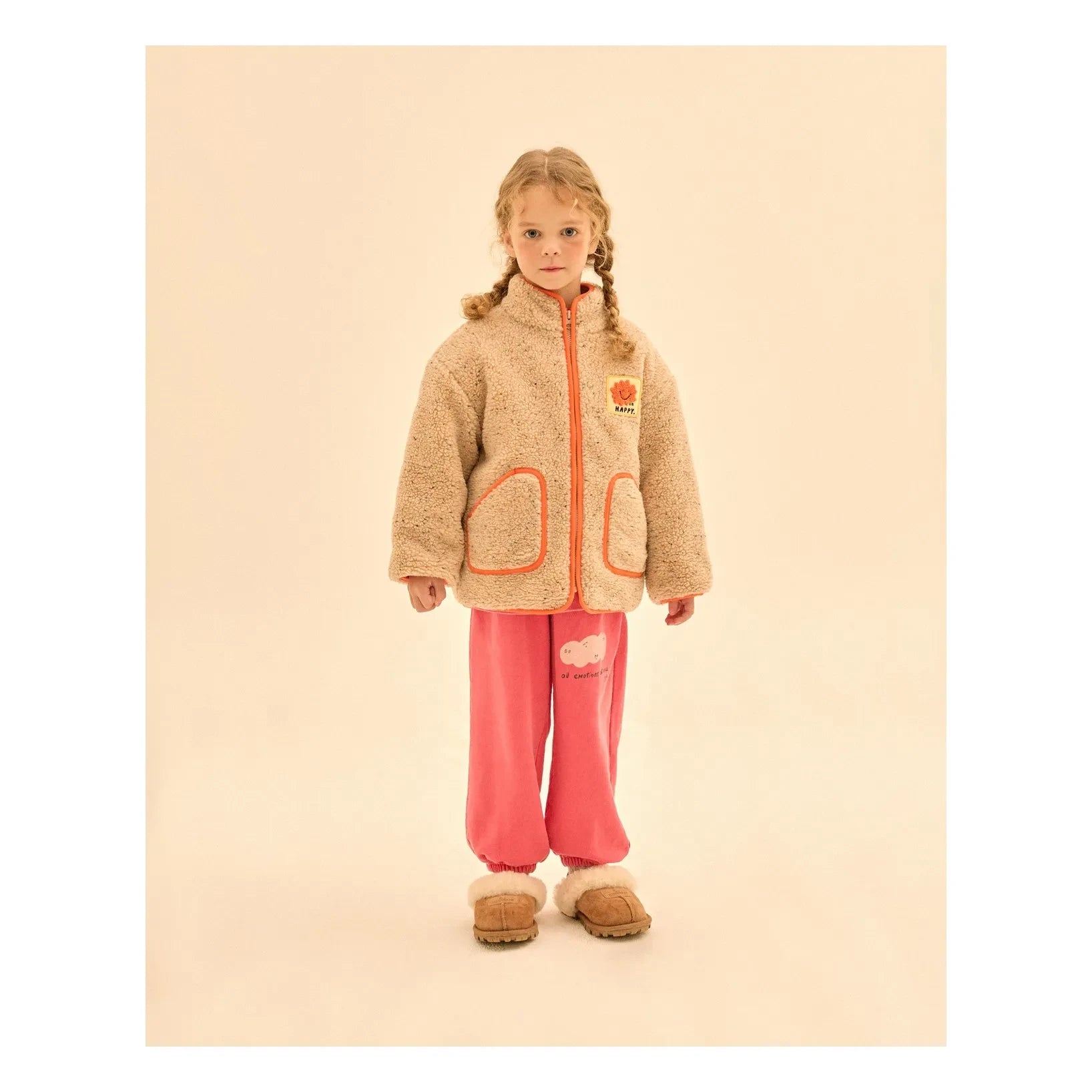 Jelly Mallow - Chaqueta estilo Sherpa Happy | Beige