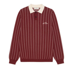 Les Deux - Signature Çizgili Polo Tişört | Bordo