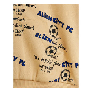 Mini Rodini - Sudadera con capucha de algodón orgánico Alien City | Beige