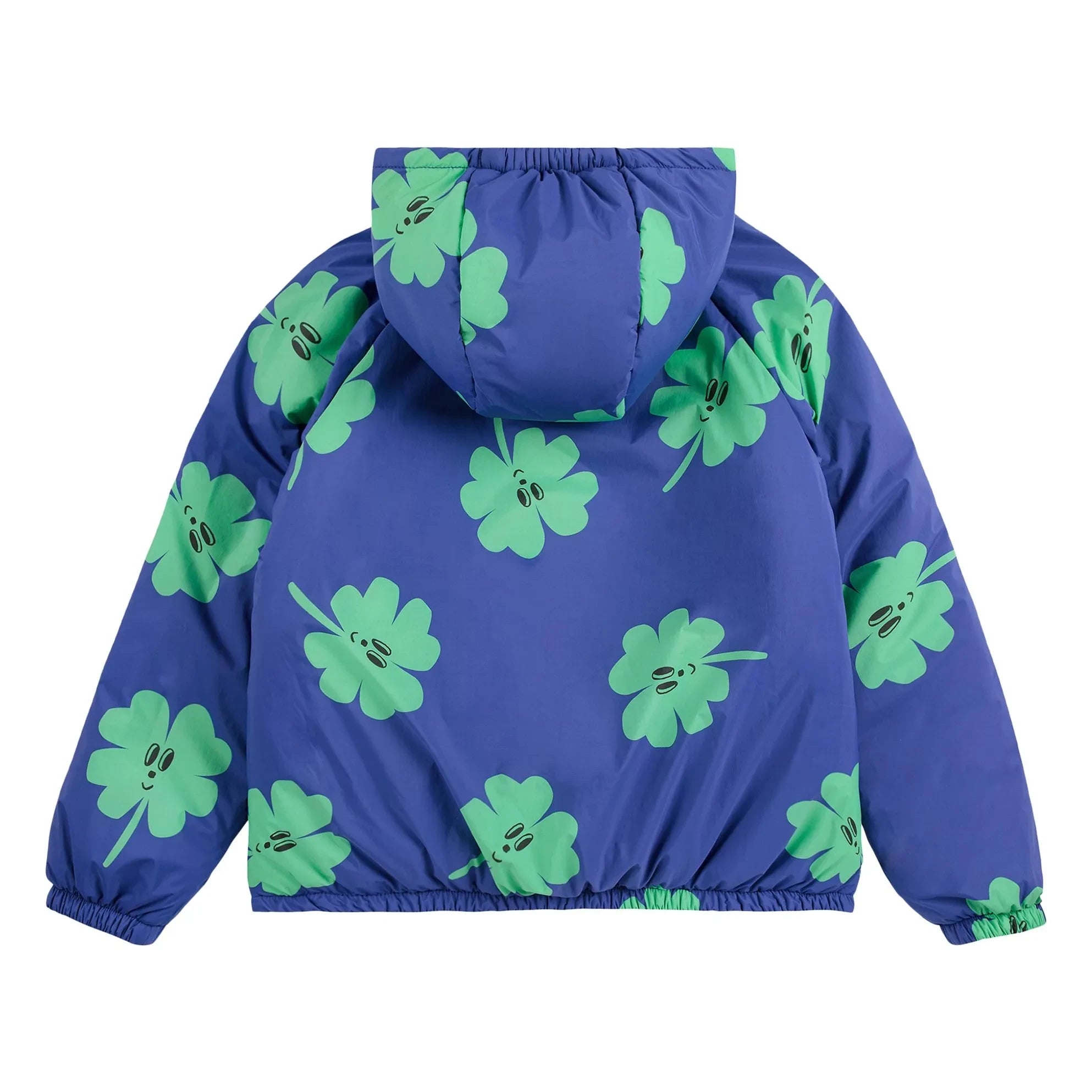 Bobo Choses - Chubasquero Reversible Impermeable con Estampado de Trébol de Fibras Recicladas | Morado