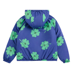 Bobo Choses - Chubasquero Reversible Impermeable con Estampado de Trébol de Fibras Recicladas | Morado