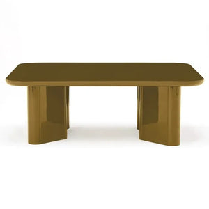 Gabrielle Paris - Mesa de centro Thelma de madera lacada y cristal | Verde