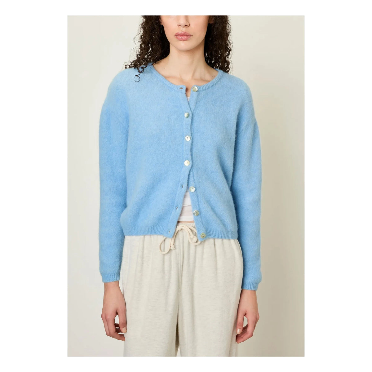 American Vintage - Chaleco Vitow de alpaca y lana | Azul claro