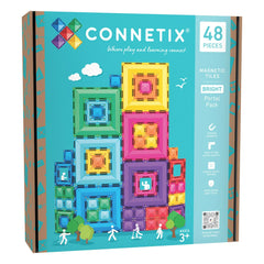 Connetix - Bright Portal Pack - 48 piezas | Rainbow