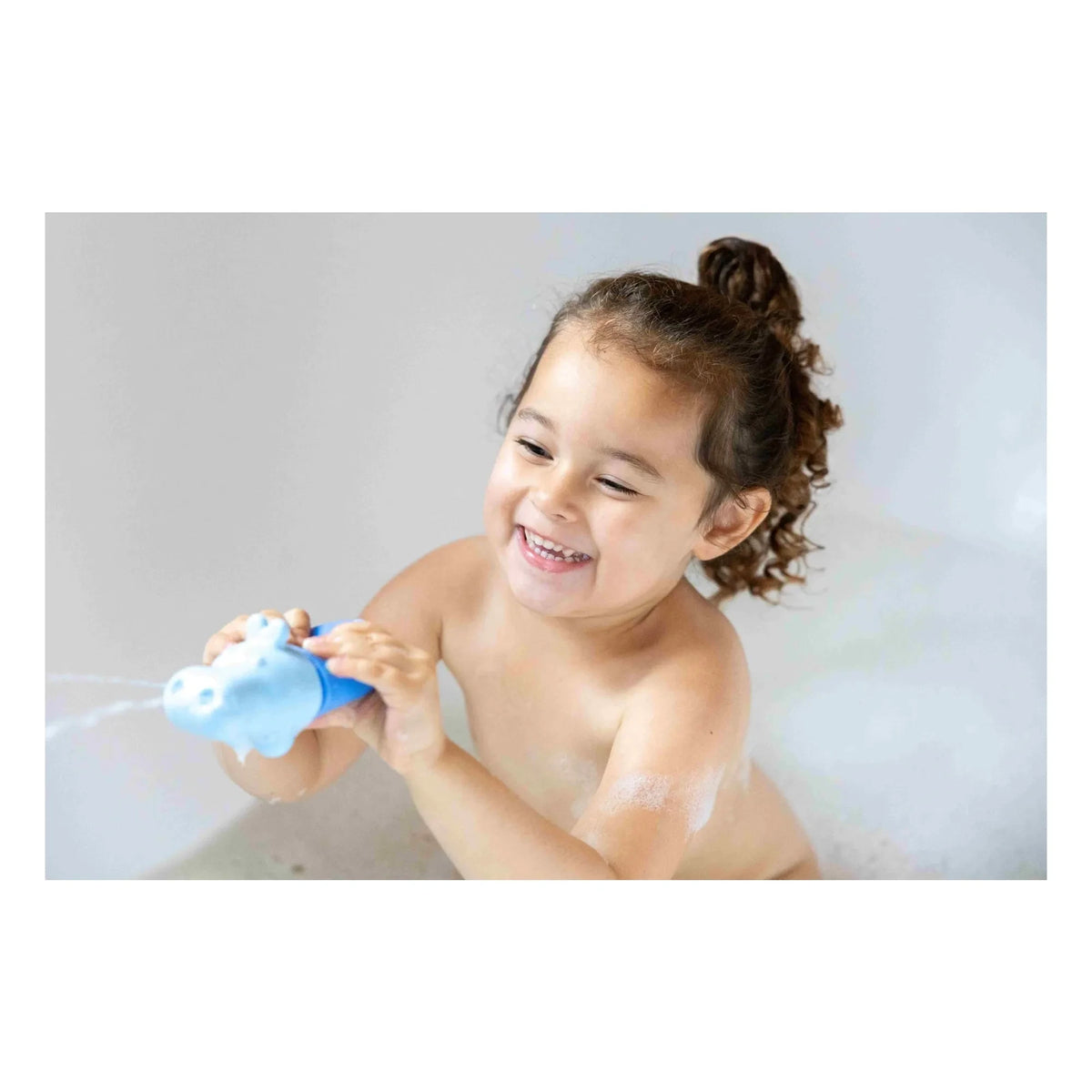 Quut - Juguete de baño Squeezi Hippo | Azul