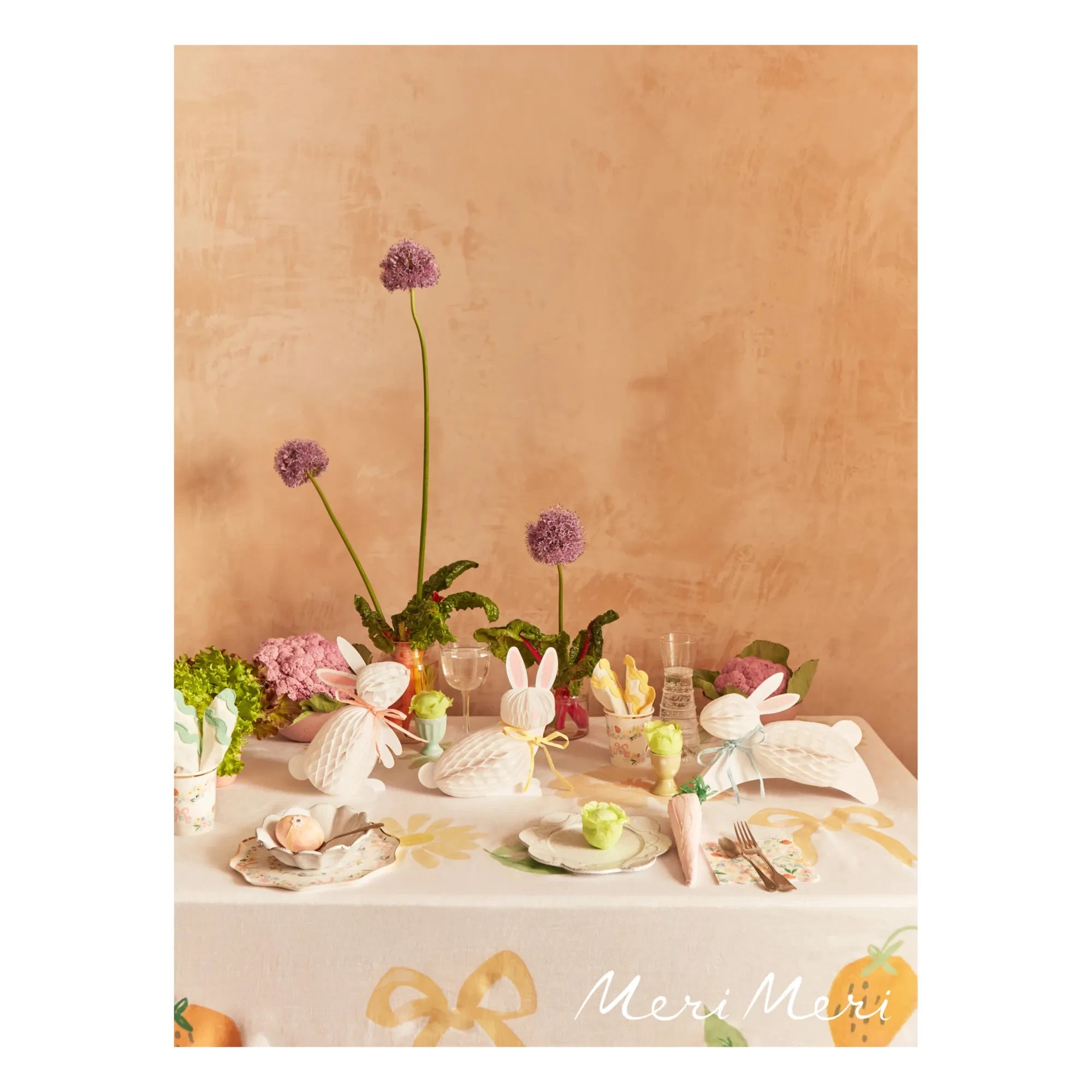 Meri Meri - Servilletas con diseño floral elegante | Pastel