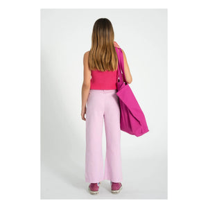 Piupiuchick - Pantalón Flare Fleuri Twill | Rosa