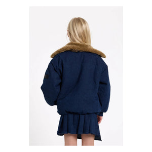 Finger in the nose - Chaqueta aviador de mezclilla Aria | Denim crudo