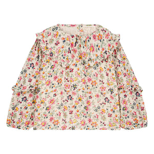 Louise Misha - Blusa de algodón orgánico Cleo Fleurie | Crema