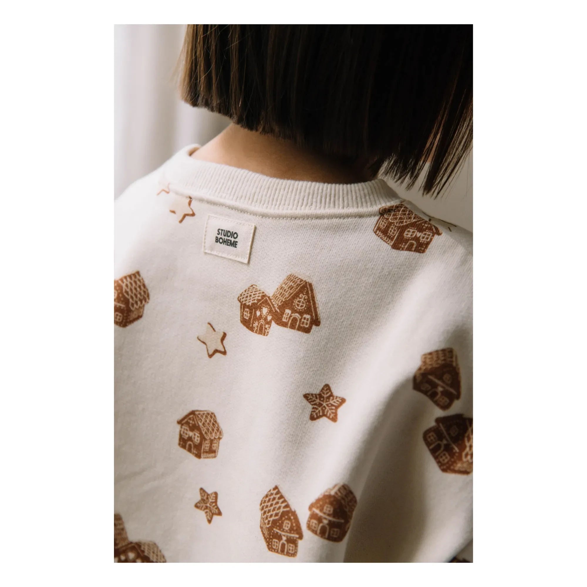 Studio Bohème - Noel Ayısı Sweatshirt Organik Pamuk | Ecru