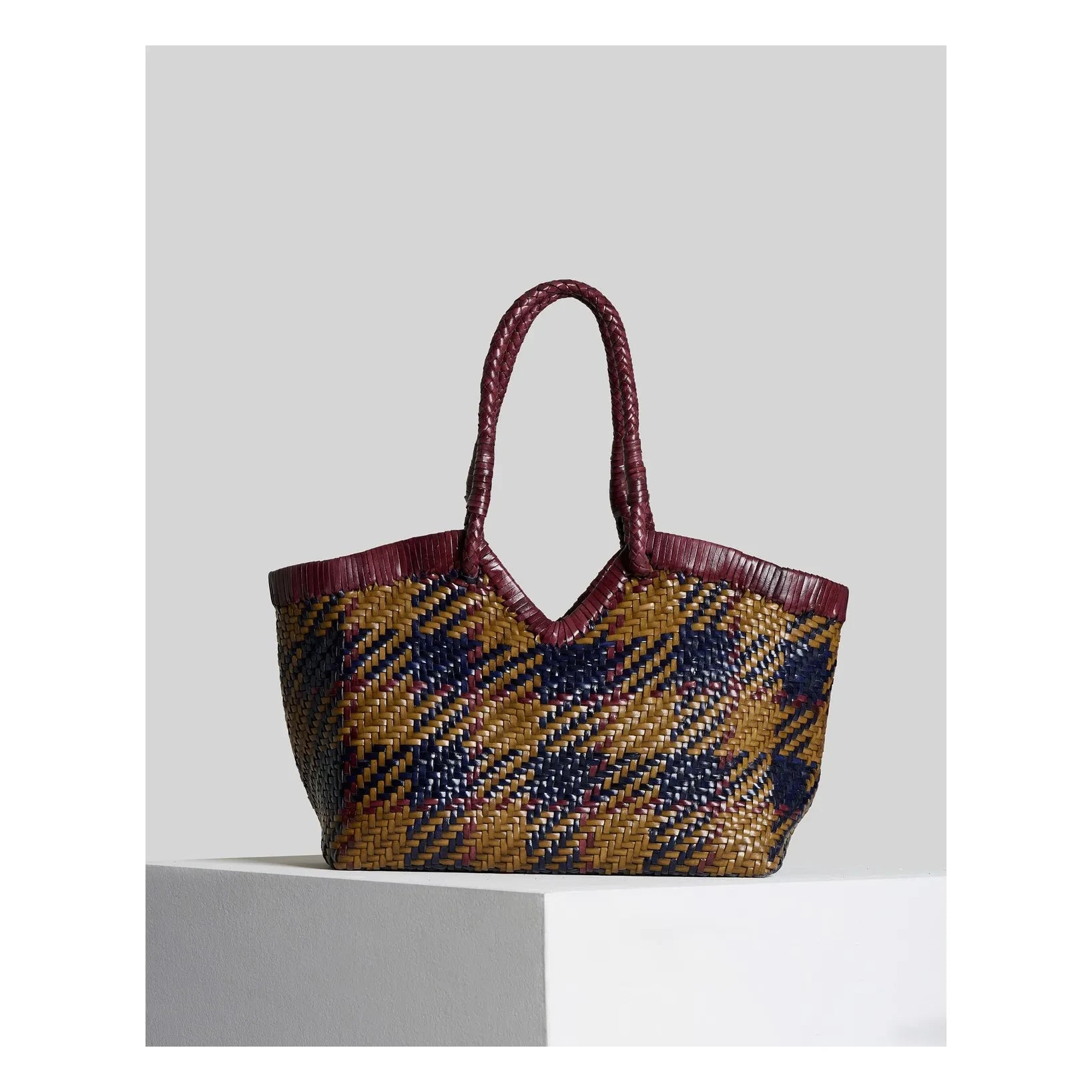 Vipera - Crudelia Madras Deri Tote | Curry amarillo rengi