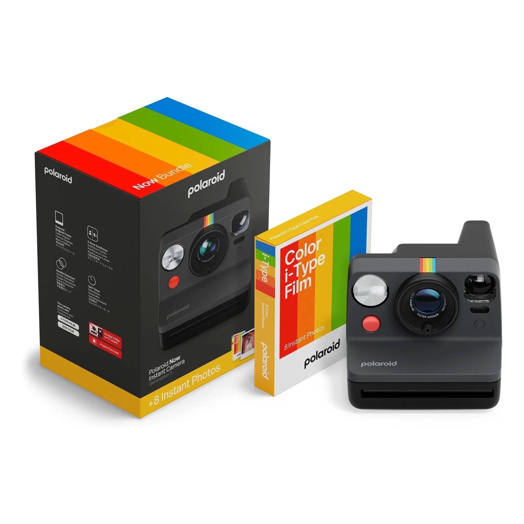 Polaroid - Kit de cámara Polaroid Now Gen 3 | Negro