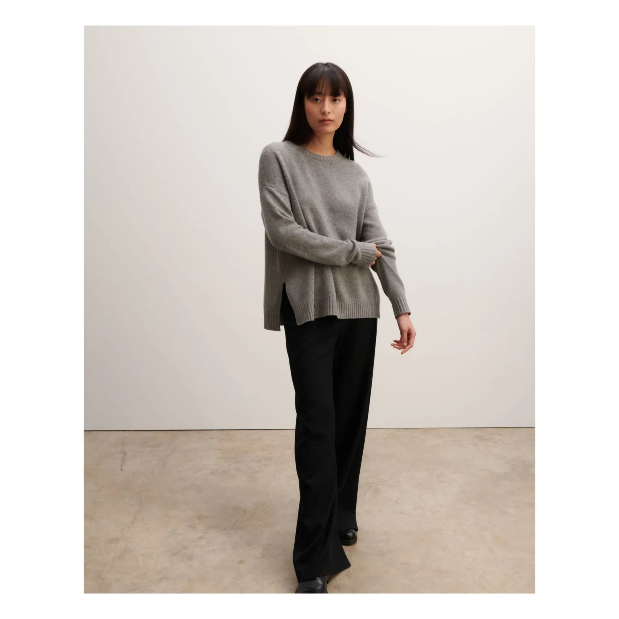Bompard - Jersey de cachemir de cuello redondo | Gris