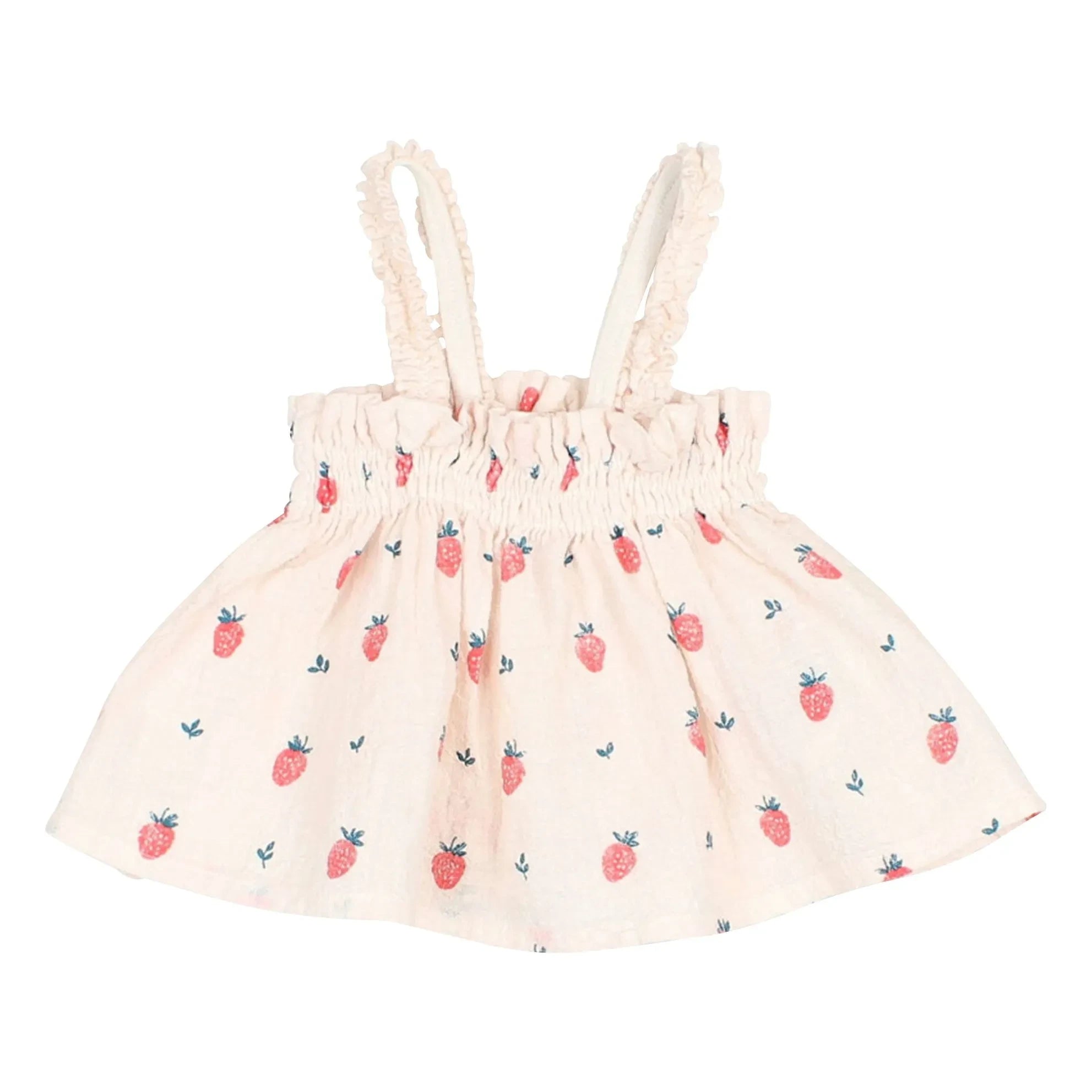 Búho - Camiseta De Algodón Orgánico Con Fresas | Rosa Pálido