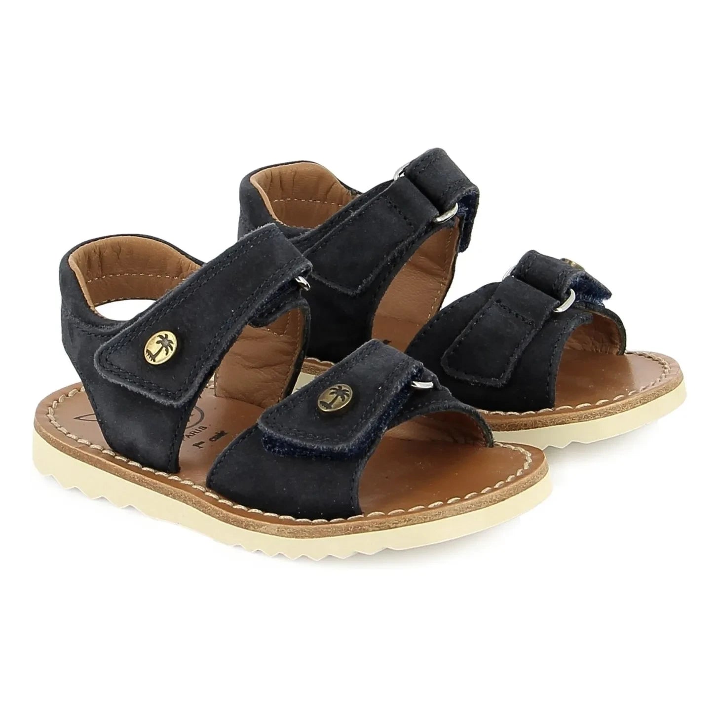 Pom d'Api - Sandalias Waff Easy Nubuck | Azul Oscuro
