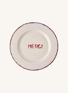 Rice - "Gracias" Plato de Cerámica | Ecru