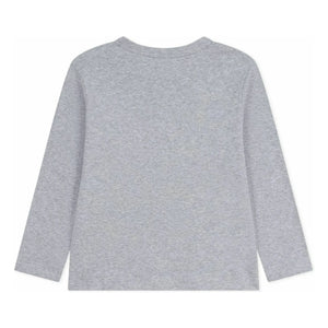Petit Bateau - Camiseta con logotipo | Gris jaspeado