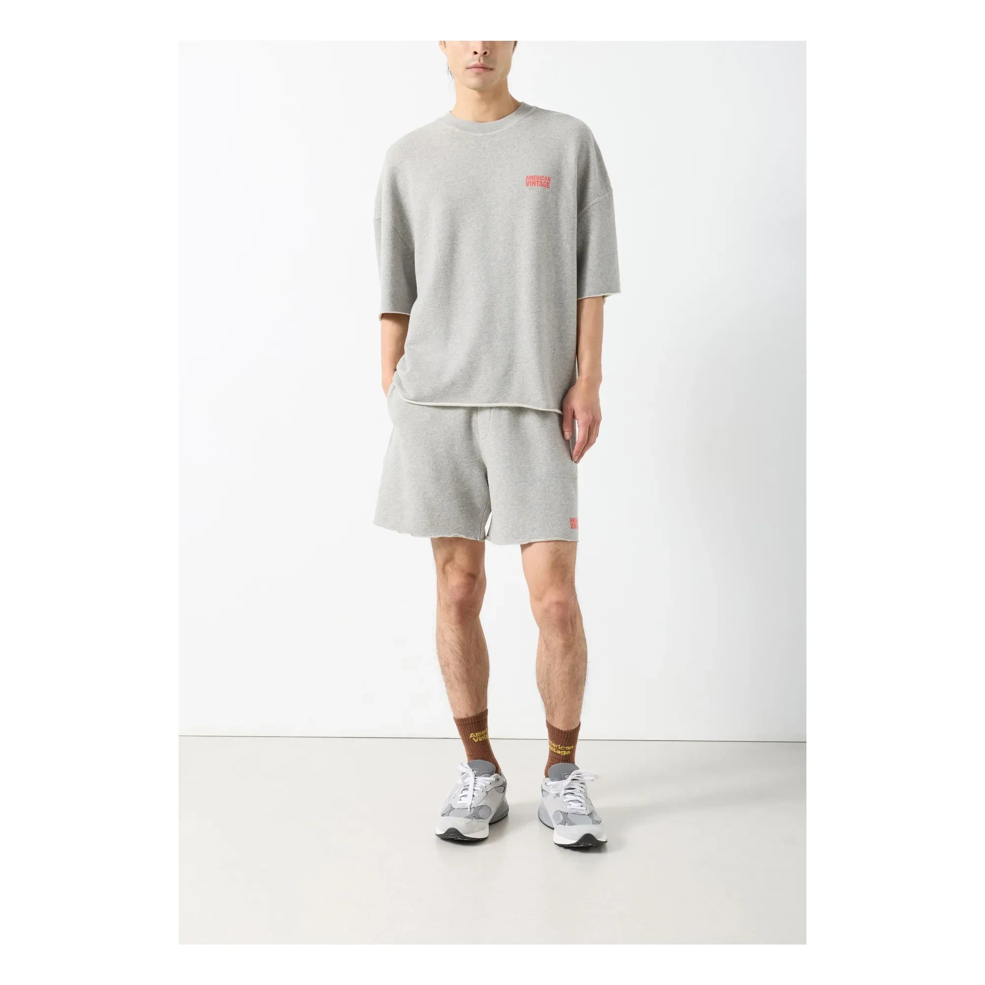 American Vintage - Uni corto | Gris jaspeado