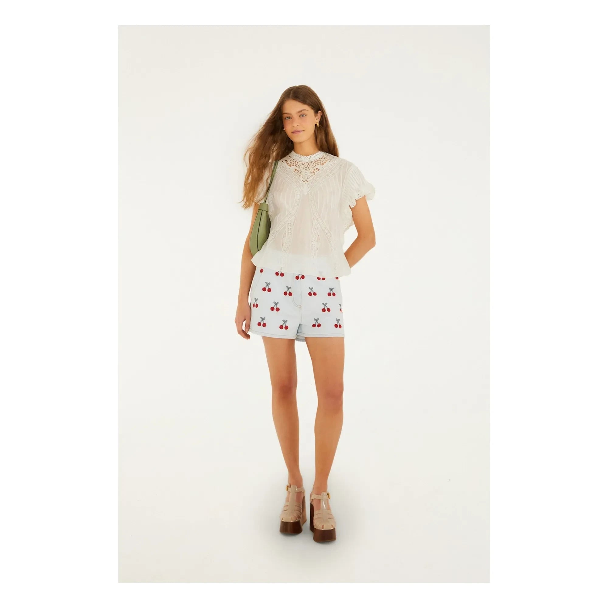 Farm Rio - Blusa de encaje | Blanco