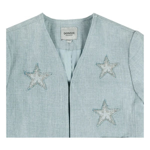 Donsje - Chaqueta Chellèe Estrellas Vaquera | Azul claro