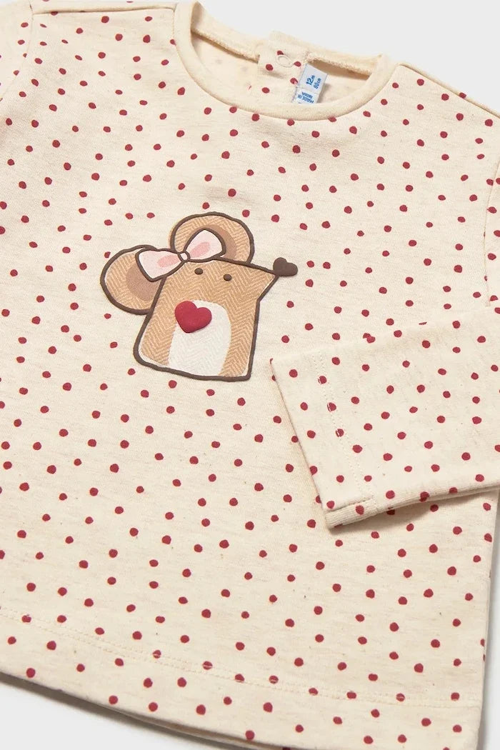 Blusa de manga larga de algodón y elastano Mayoral para niños