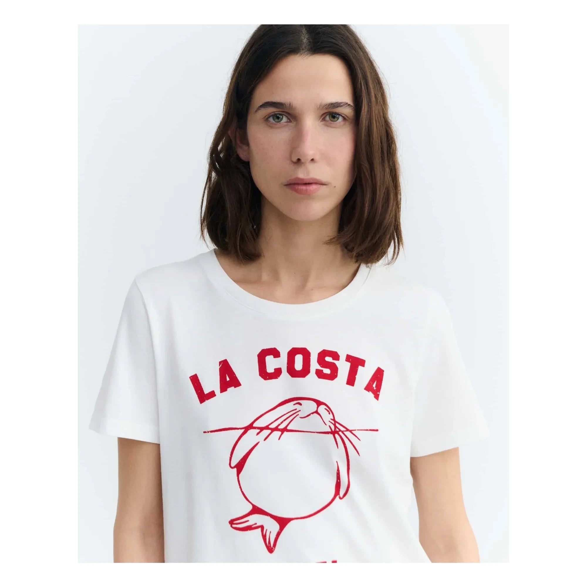 Thinking Mu - Camiseta de algodón orgánico Ida | Blanco
