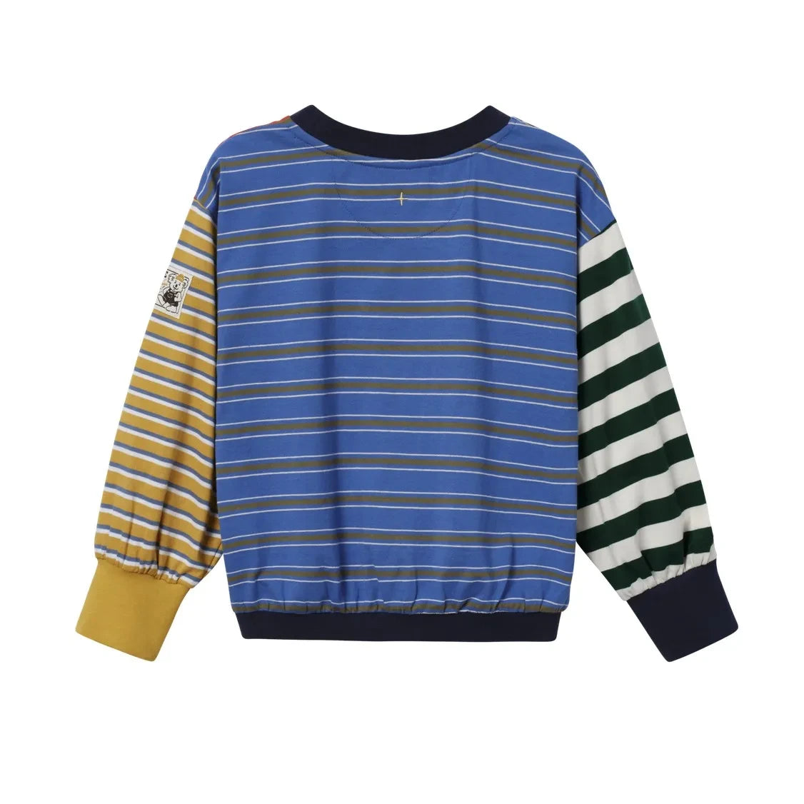 Goldie + Ace - Mavi Renk Bloklu Çizgili Sweatshirt