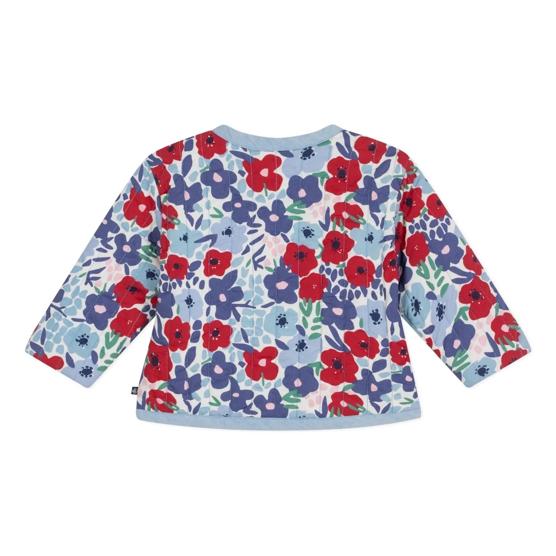 Petit Bateau - Chaqueta acolchada de algodón orgánico Fleurie | Azul