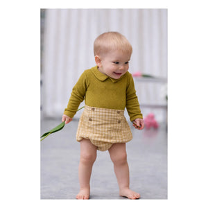 Lililotte - Body de algodón orgánico Pointelle Léonard | Oliva