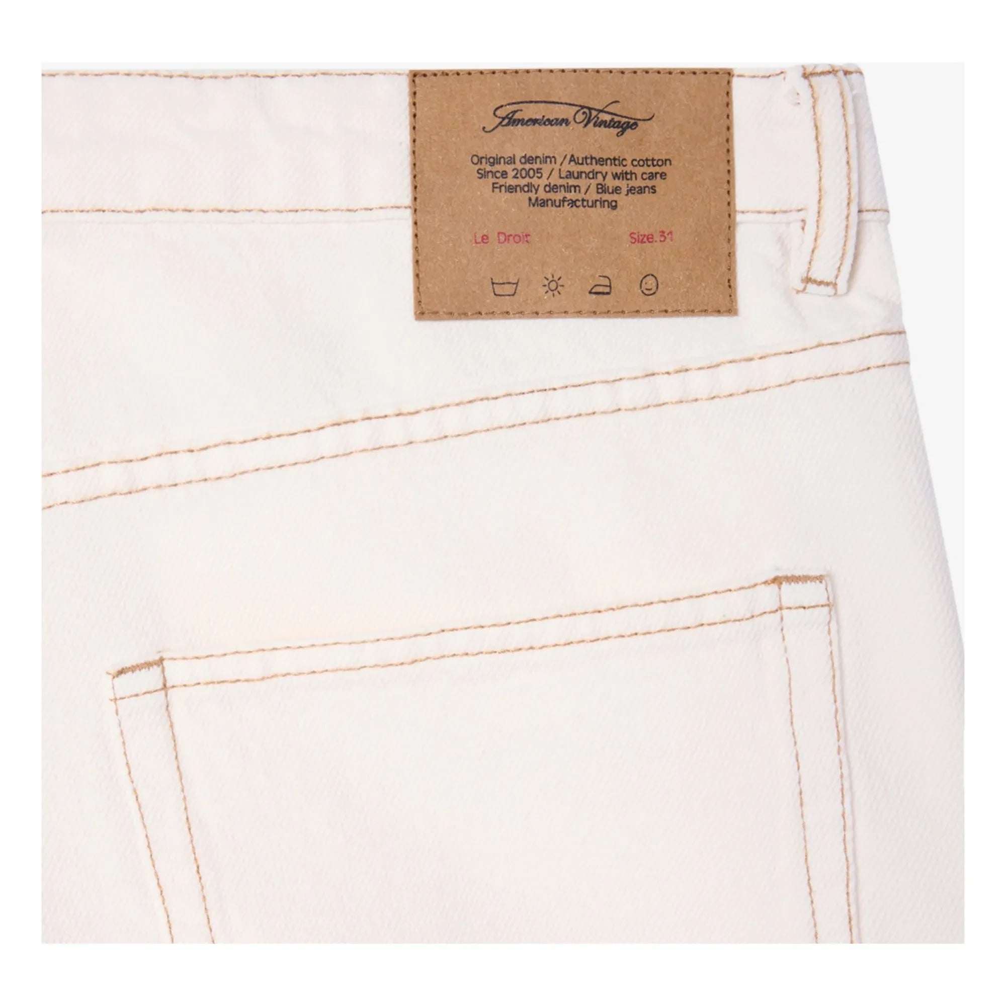 American Vintage - Jean Jozastreet Fibras recicladas | Blanco