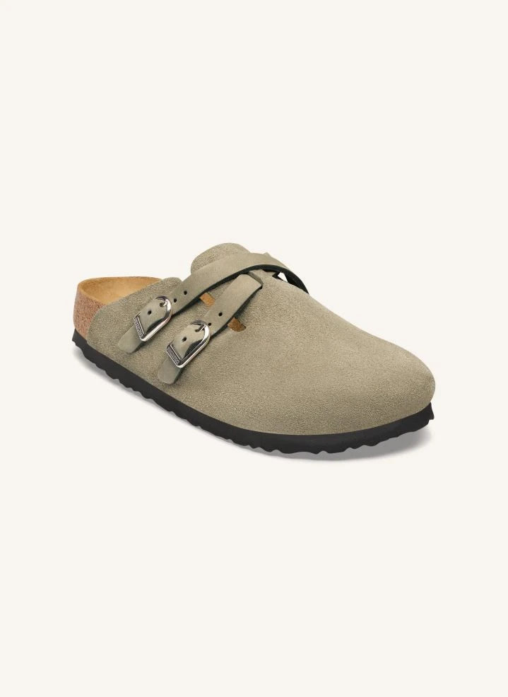 BIRKENSTOCK - Sandalias Blair de ante | Gris marrón